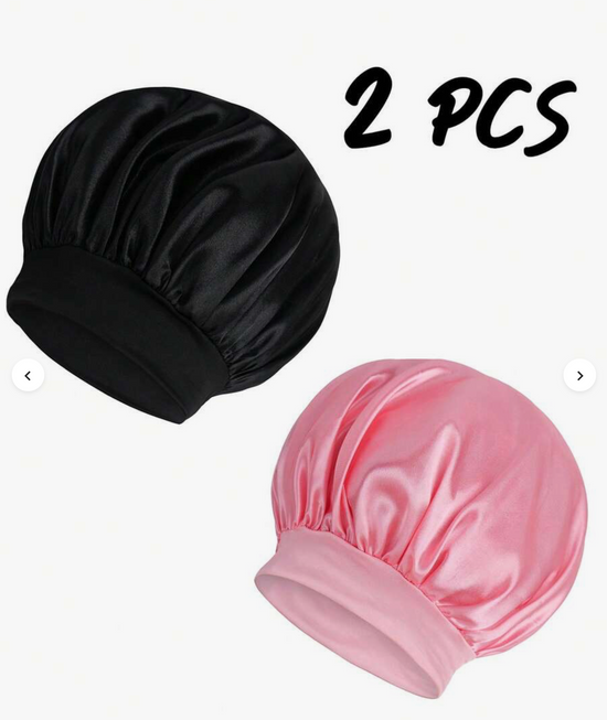 Bonnets de Sommeil en Satin – 2 pièces