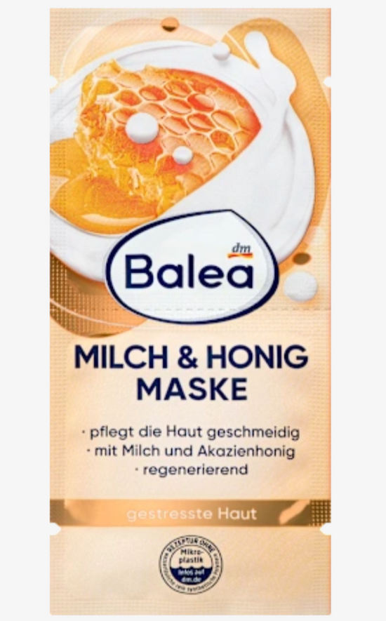 Baléa - Masque facial lait & miel (2x8ml), 16 ml
