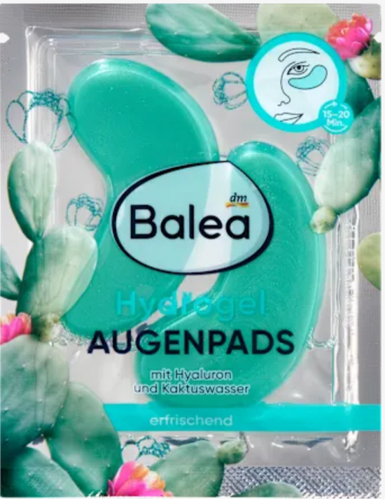 Baléa - Tampons pour les yeux Hydrogel Eau de cactus (1 paire), 2 pcs