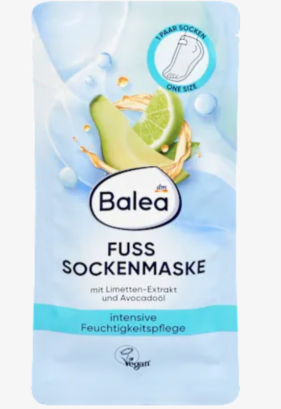 Baléa - Chaussettes de masque pour les pieds, hydratant intensif (1 paire), 2 pièces
