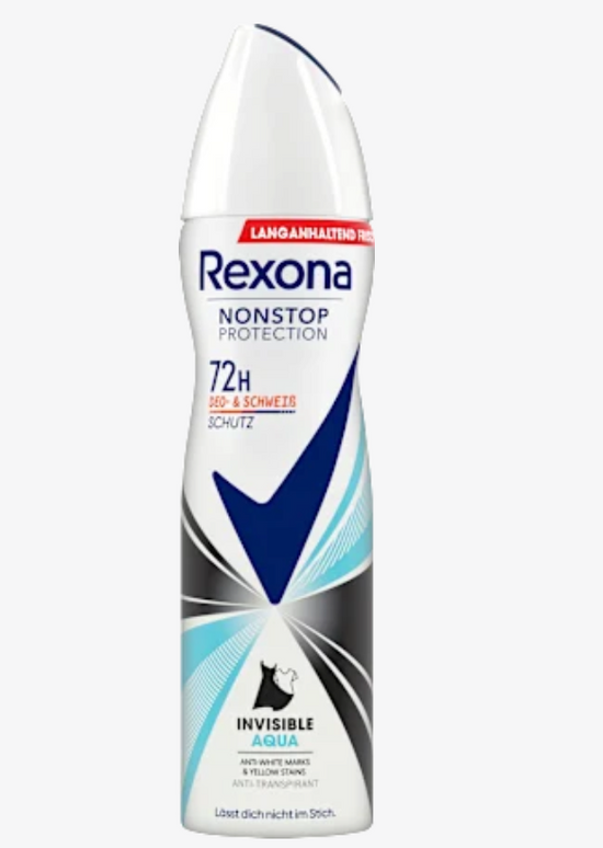 Rexona - Anti-transpirant Déodorant Nonstop Protection Invisible Aqua, 150 ml