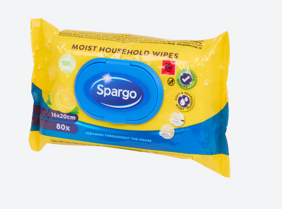 Spargo - Lingettes ménagères humides Spargo x80