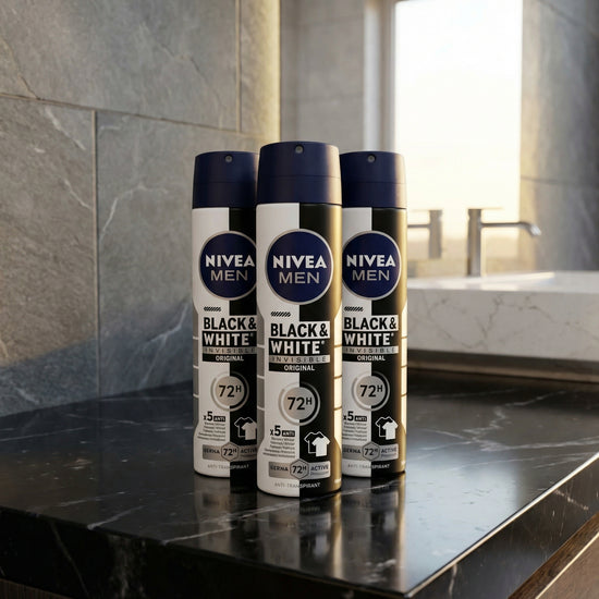 Nivea - Déodorant spray Black & White Invisible, 150 ml